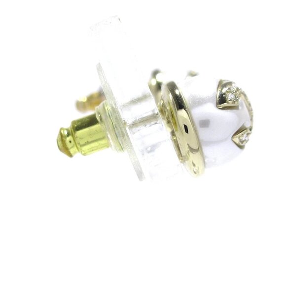 CHANEL Coco - White Gold Fake Pearl Hardware Earrings Gold hardware 742-072625 - Picture 3 of 7